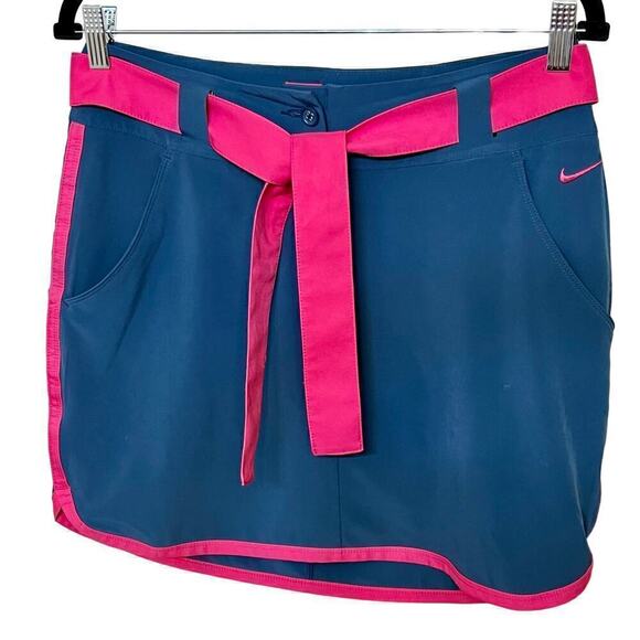 Nike Golf Size 4 Tour Performance Dri Fit Gray and Pink Tennis Skirt - Picture 1 of 12